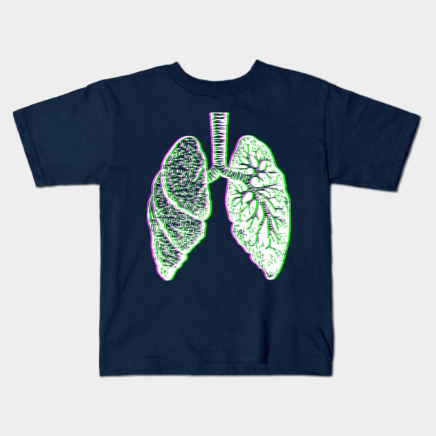 3D Lungs Kids T-Shirt by My Geeky Tees - T-Shirt Designs